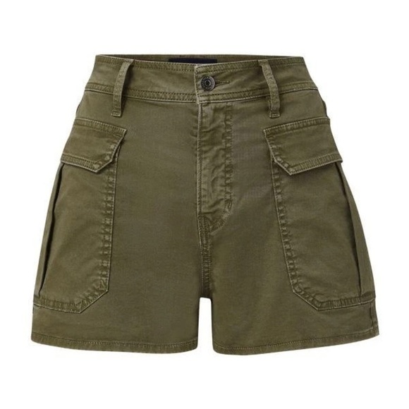 NWOT Veronica Beard Mallory High Rise Cargo Shorts in Olive Green 28